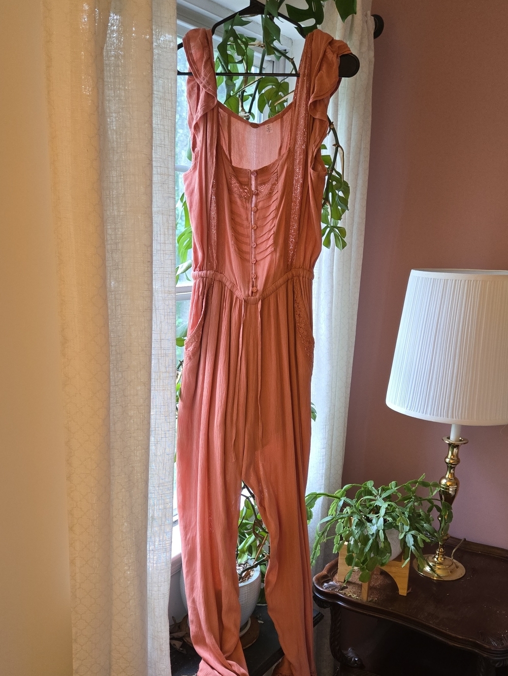 Free People Women's Rust Festival Jumpsuit